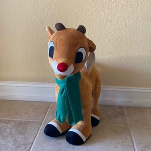 Rudolph the red nosed reindeer plush xmas greeter
